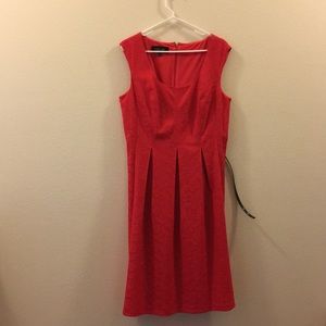 *SALE TODAY ONLY* Bright Red Pleated Dress w/ Belt